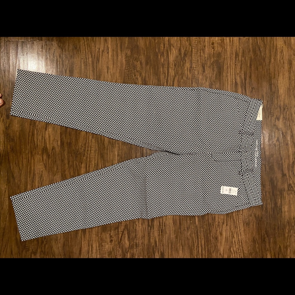 JCrew black and white dress pants